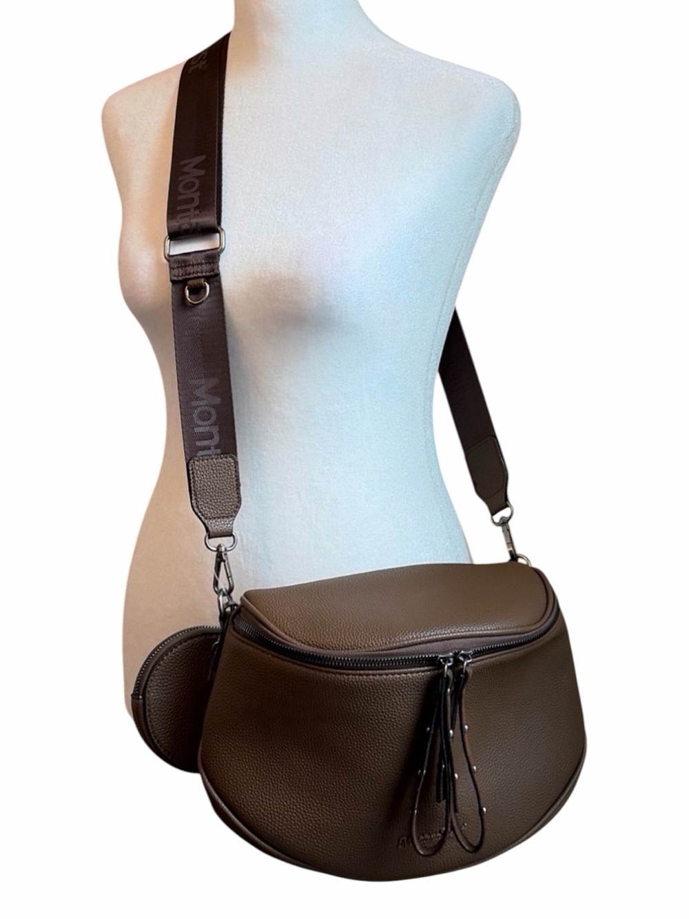 🤎Montana West Leather Brown Crossbody Bag. Like new/ NWOT